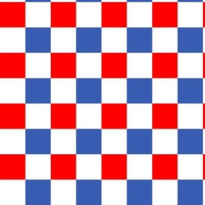 2 x 2 Red, white, blue checkerboard 