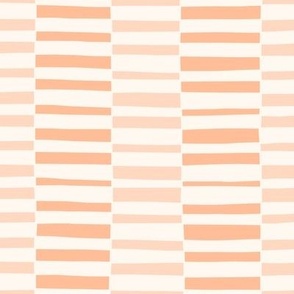 Minimal Horizontal Hand-Drawn Peach Fuzz Short Stripes - Geometric Modern - Large Scale