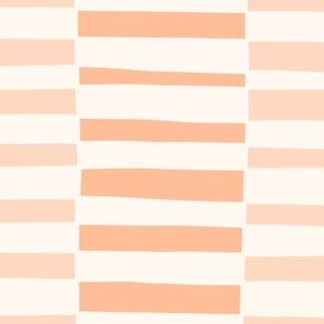 Minimal Horizontal Hand-Drawn Peach Fuzz Short Stripes - Geometric Modern - Jumbo Scale