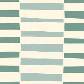Minimal Horizontal Hand-Drawn Sage Green Short Stripes - Geometric Modern - Jumbo Scale