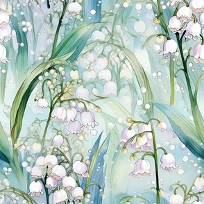 Special Request: 13x13 Inch Rescale of Lily of the Valley Wildflowers ID 15229136