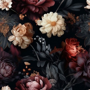 Dramatic Dark Floral romantic gothic moody flower dark and romantic gothic revival moody Victorian florals