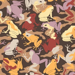 (L) Frog camouflage yellow brown lilas