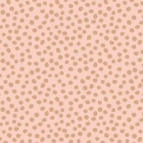 (small) tossed polka dot sprinkles - mokka brown on blush pink
