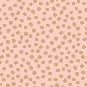 (medium) tossed polka dot sprinkles - mokka brown on blush pink