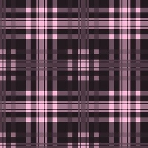 Brown and pink checkered tartan plaid pattern