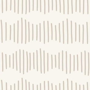 Simple Hand Drawn Boho Lines in Beige + Off White