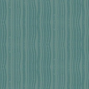Vintage Organic Stripes in turquoise and teal