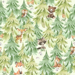 Woodland Animals Pine Tree Forest Nursery 