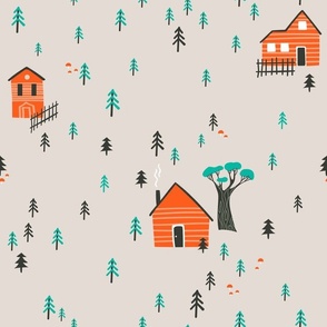 tiny forest houses