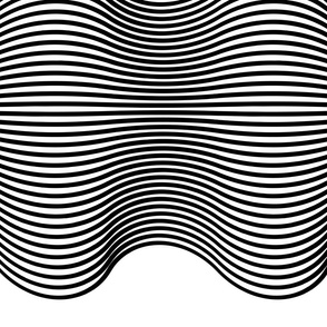 Black and white wavy lines 24x12 (60)