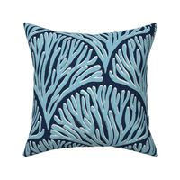 Coral Fan Mermaid Scales Extra large Blue