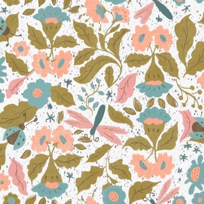 Bugs_And_Flowers_Peach_Teal