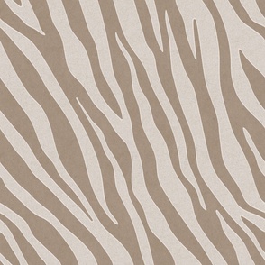 Textured Zebra Print White and Natural - Animal Print