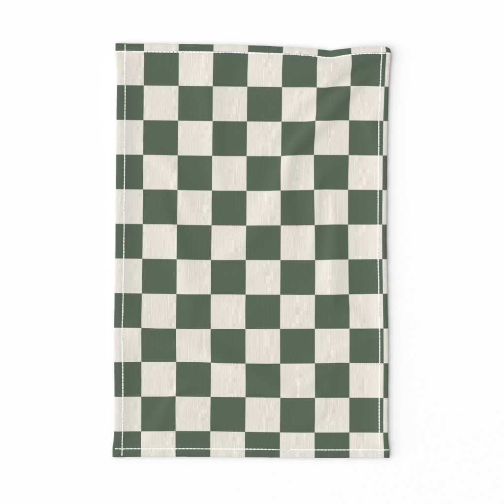 Dark artichoke green checker