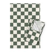 Dark artichoke green checker