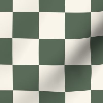 Dark artichoke green checker