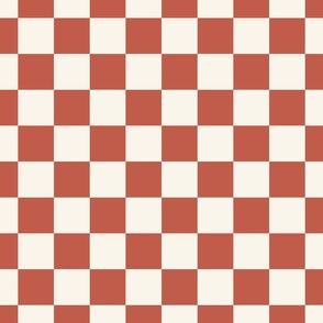 Terracotta red check