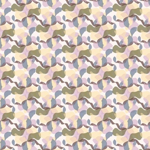 Tissue Tidepool Paper Collage- Pink, Cream, pastel