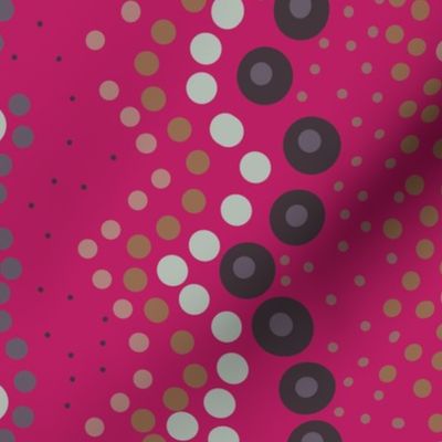 Hot pink Polka Dot  Abstract Design #0090