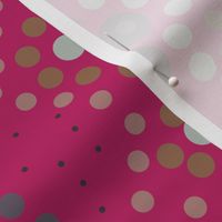 Hot pink Polka Dot  Abstract Design #0090