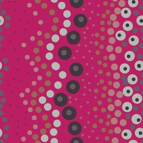 Hot pink Polka Dot  Abstract Design #0090