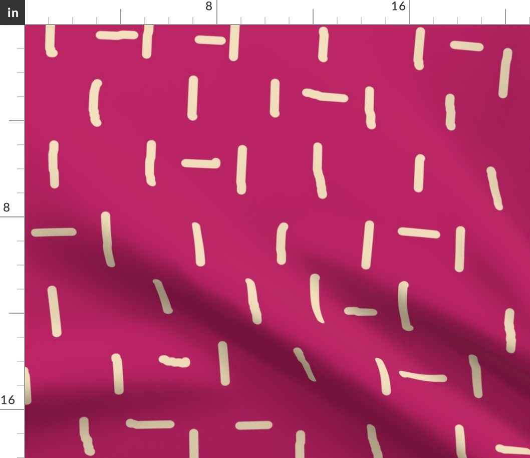 055 Minimalist line design on Hot pink