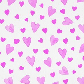 (L) Barbiecore Watercolor Hearts