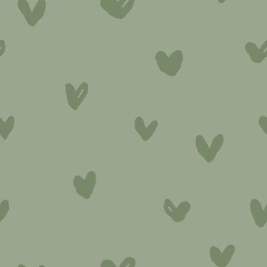 Valentine Hearts Green