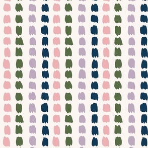 Watercolor Brush Marks- Spring-Pink, Navy Blue, Dark Green, Lavender-Large Scale