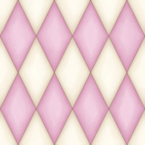 Pink and Ivory Harlequin (large scale)