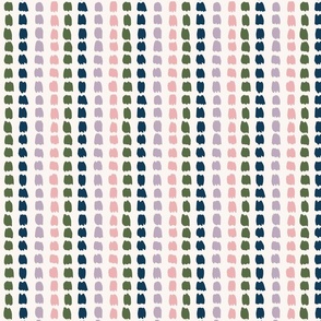 Watercolor Brush Marks-Spring-Pink, Navy, Dark Green, Lavender-Small Scale