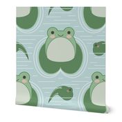Cute Frogs and Paisley Tadpoles Leap Year Frogs