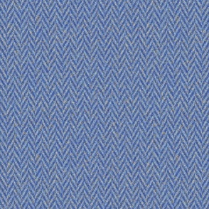 Herringbone Mini Chevron Cobalt Blue Grey Textured Wallpaper 