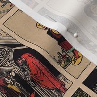 Rider Waite Tarot Pattern - Tarot Cards - Vintage - Arcana - Tarot Fabric