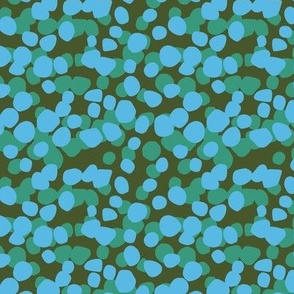 Small Chunky Confetti in Green and Blue