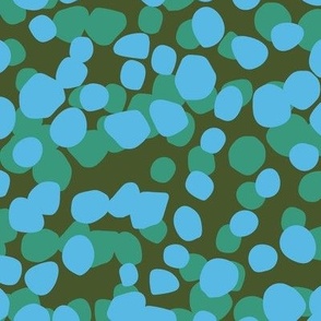 Medium Chunky Confett  in Green and Blue