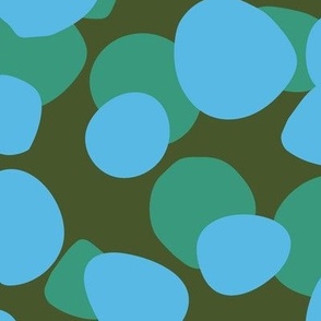 Large Chunky Confetti in Green and Blue