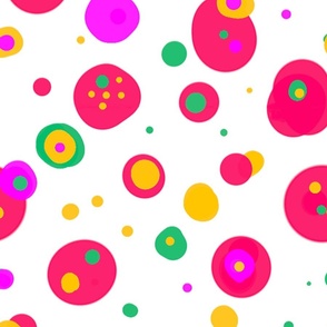 meadowlands_random bright candy odd abstract spots on white background