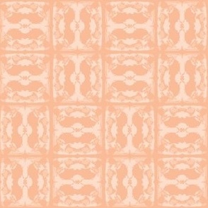 Peach Nectar Damask Elegance - Medium Scale