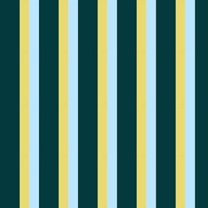 Teal Gold Light Blue Stripes small