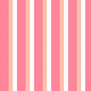 Pink Peach White stripes Small