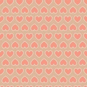 Valentine's Day Mini Collection Rows of Hearts Peach Fuzz Blender Pattern