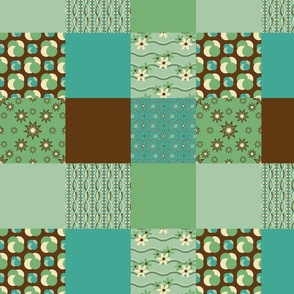 QUILT DESIGN 5 - CHEATER QUILT COLLECTION (GREEN)
