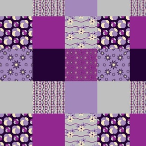 QUILT DESIGN 5 - CHEATER QUILT COLLECTION (PURPLE)