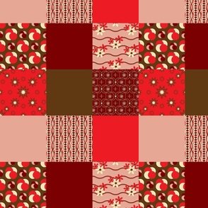 QUILT DESIGN 5 - CHEATER QUILT COLLECTION (RED)