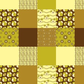 QUILT DESIGN 5 - CHEATER QUILT COLLECTION (YELLOW)