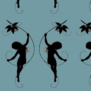 Vine Swing Silhouette Blue