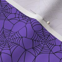 Spooky Black Spider Webs Halloween Purple