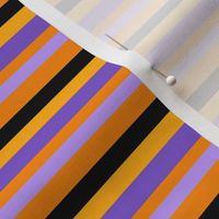 Halloween Multicolored Stripes - Purple, Black, Orange, Lilac